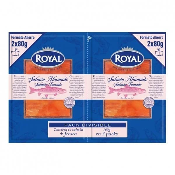 Salmón ahumado noruego Royal pack de 2 unidades de 80 g. - 0.16 kg - Imagen del producto en Findit