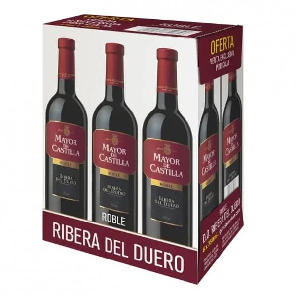 Vino Mayor de Castilla D.O. Ribera del Duero Roble caja de 6 botellas de 75 cl. - 1 ud - Imagen del producto en Findit
