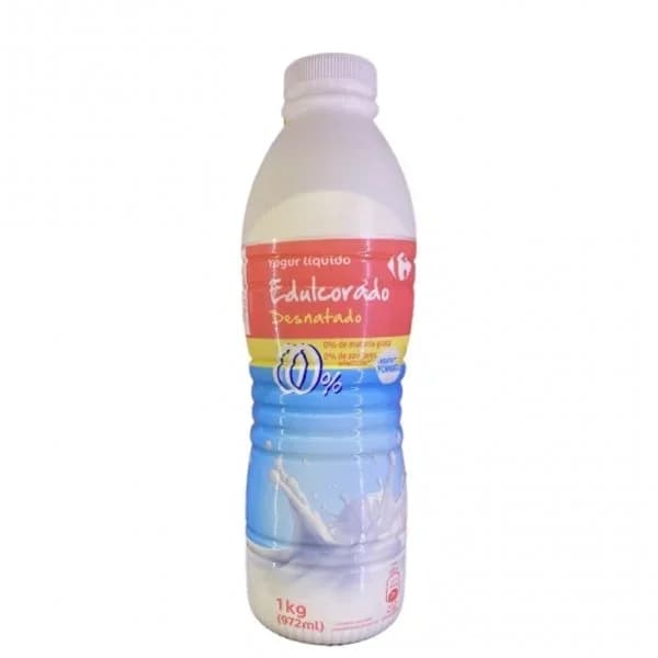 Yogur líquido desnatado edulcorado sin azúcar añadido Carrefour Classic sin gluten 1 kg. - 1 kg - Imagen del producto en Findit