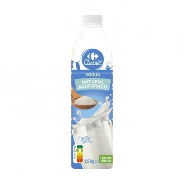 Yogur líquido natural azucarado Carrefour Classic' 1,5 l. - 1.5 l - Imagen del producto en Findit