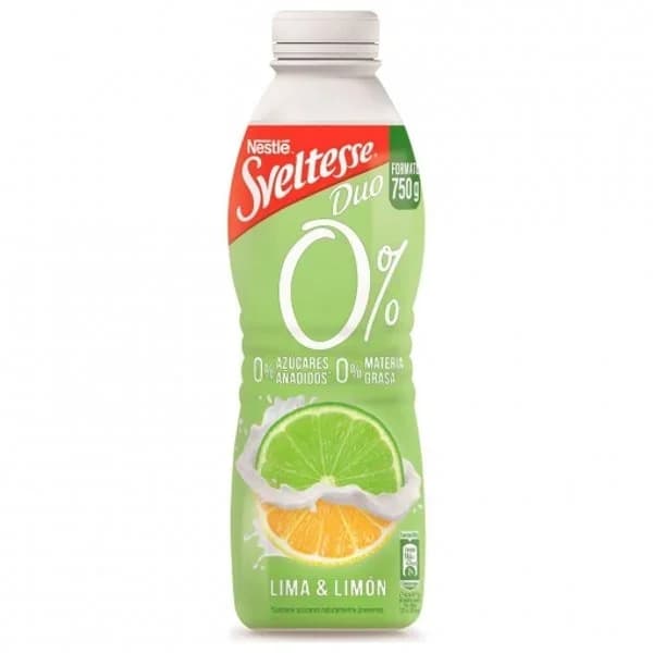Yogur liquido desnatado de lima-limón sin azúcar añadido Nestlé Sveltesse sin gluten 750 g. - 0.75 kg - Imagen del producto en Findit