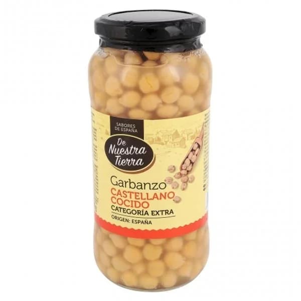 Garbanzo castellano cocido categoría extra De Nuestra Tierra 400 g. - 0.4 kg - Imagen del producto en Findit