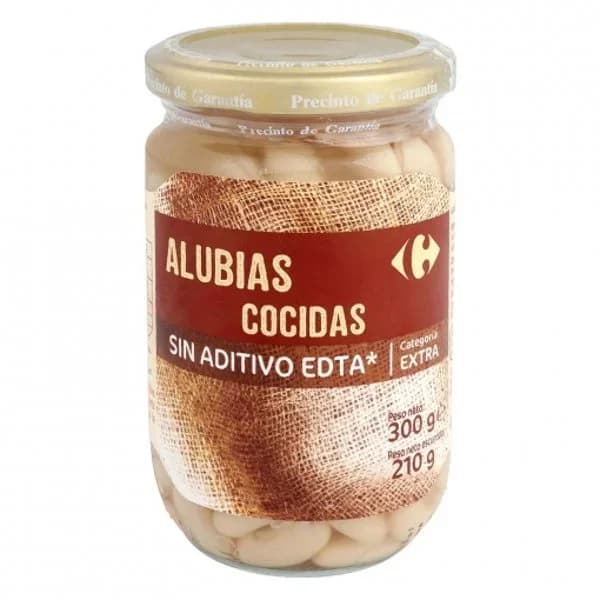 Alubia cocida al natural Carrefour 210 g. - 0.21 kg - Imagen del producto en Findit