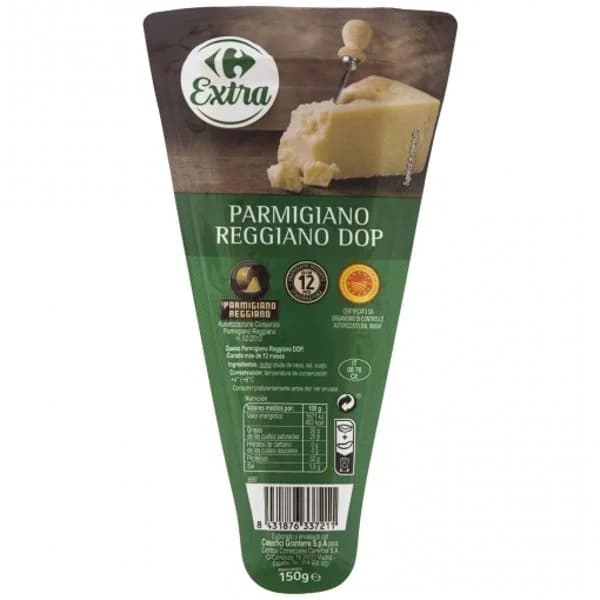 Queso parmigiano reggiano D.O.P. Extra Carrefour 150 g. - 0.15 kg - Imagen del producto en Findit