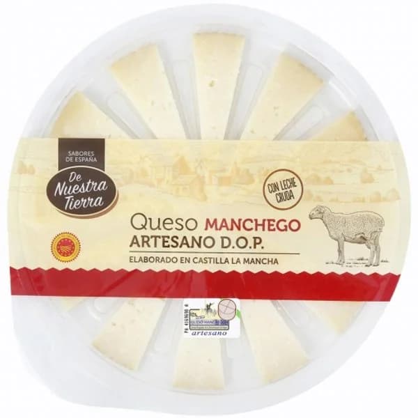 Queso de oveja curado manchego artesano D.O.P. De Nuestra Tierra 125 g - 0.12 kg - Imagen del producto en Findit