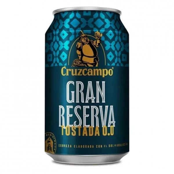 Cerveza tostada Cruzcampo 0.0 alcohol gran reserva lata 33 cl. - 0.33 l - Imagen del producto en Findit
