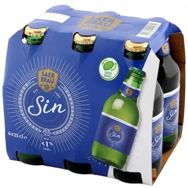 Cerveza sin alcohol pack de 6 botellas de 25 cl. - 1.5 l - Imagen del producto en Findit