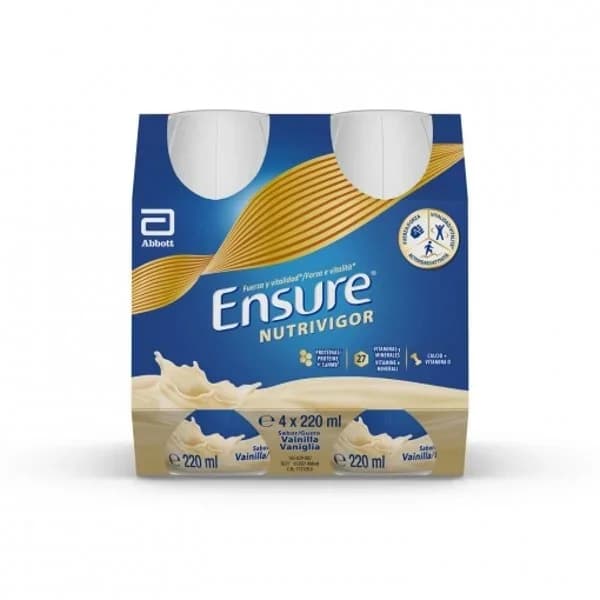 Complemento nutricional vainilla NutriVigor Ensure pack de 4 unidades de 220 ml. - 0.88 l - Imagen del producto en Findit