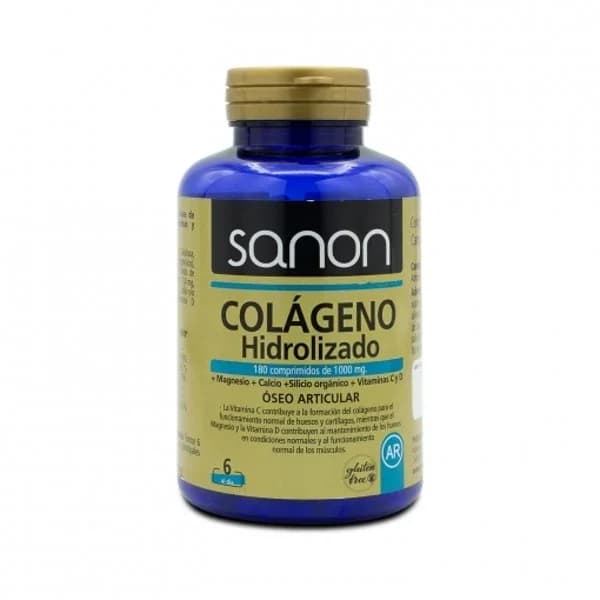 Colágeno hidrolizado en comprimidos Sanon sin gluten 180 ud. - 0.18 kg - Imagen del producto en Findit