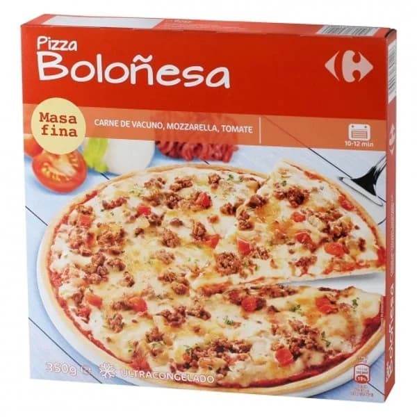 Pizza boloñesa Carrefour 375 g. - 0.38 kg - Imagen del producto en Findit