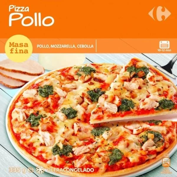 Pizza de pollo Carrefour 335 g. - 0.33 kg - Imagen del producto en Findit