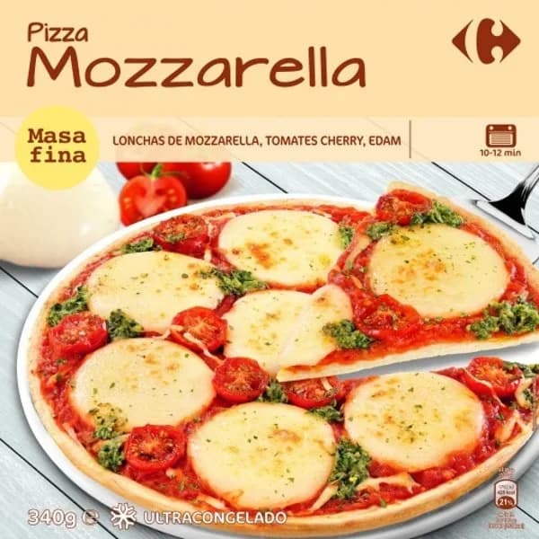 Pizza de mozzarella Carrefour 340 g. - 0.34 kg - Imagen del producto en Findit