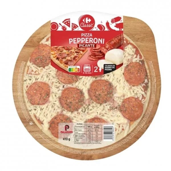 Pizza de pepperoni Carrefour Classic' 410 g. - 0.41 kg - Imagen del producto en Findit