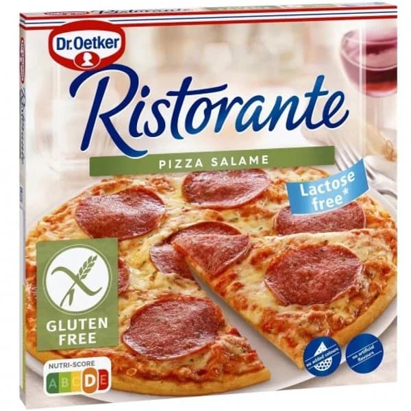Pizza de salami Ristorante Dr. Oetker sin gluten y sin lactosa 315 g. - 0.31 kg - Imagen del producto en Findit