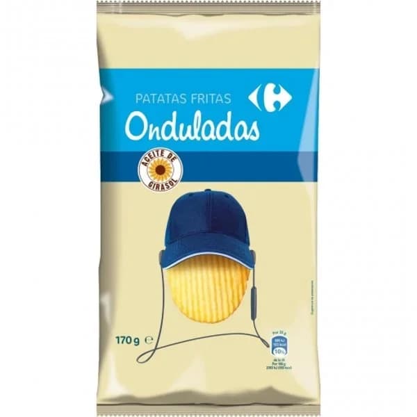 Patatas fritas onduladas Sensation Carrefour 170 g. - 0.17 kg - Imagen del producto en Findit