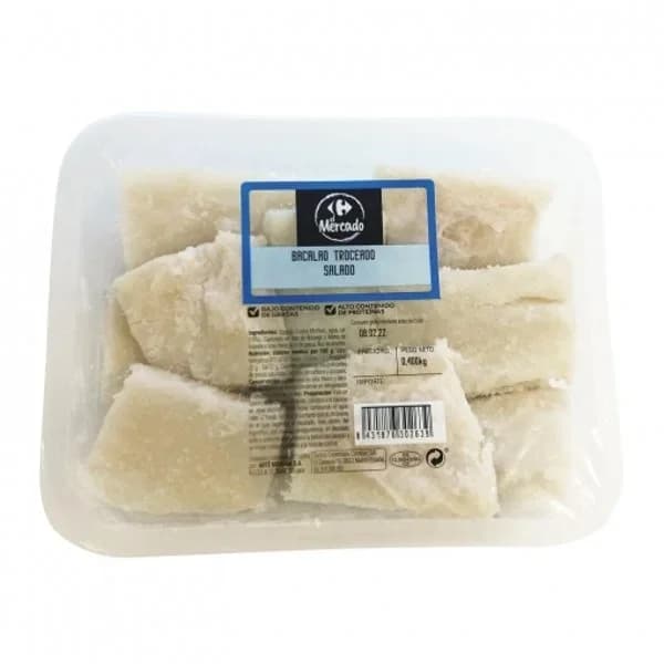 Bacalao troceado salado Carrefour El Mercado 400 g - 0.4 kg - Imagen del producto en Findit