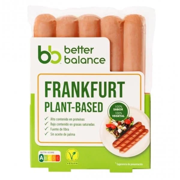 Salchichas vegana estilo frankfurt Better Balance 200 g. - 0.2 kg - Imagen del producto en Findit