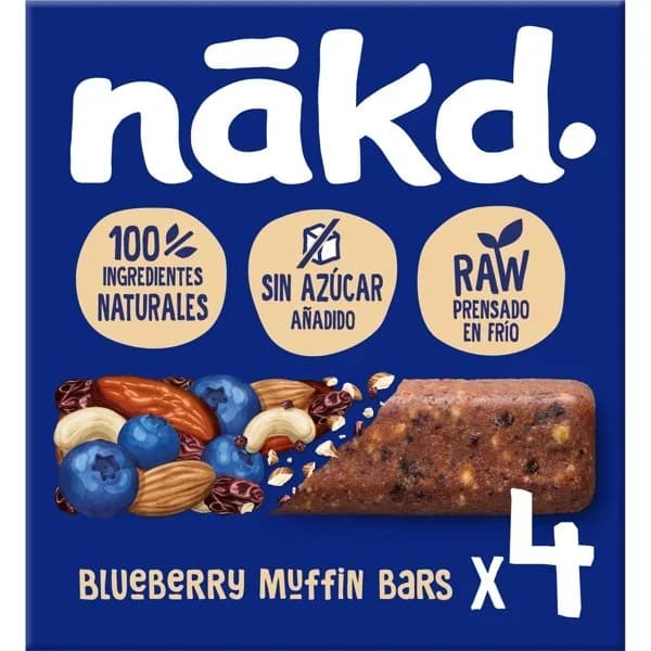 Barritas de fruta con frutos secos y arándanos Nakd caja 140 g - 0.14 kg - Imagen del producto en Findit