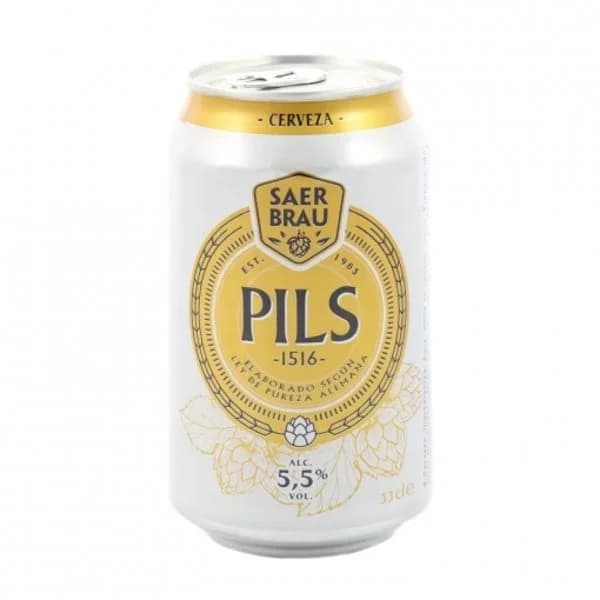 Cerveza Pils Carrefour lata 33 cl. - 0.33 l - Imagen del producto en Findit