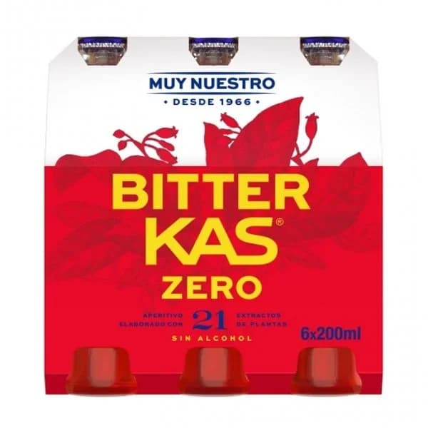 Bitter Kas zero pack de 6 botellas de 20 cl. - 1.2 l - Imagen del producto en Findit