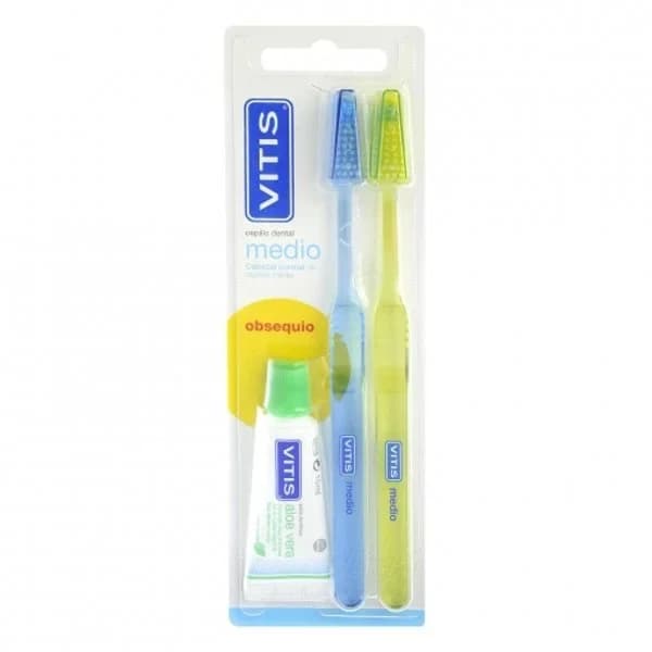 Cepillo dental medio Vitis 2 ud. - 1 ud - Imagen del producto en Findit