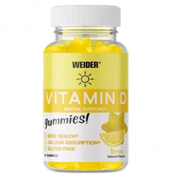 Complemento alimenticio caramelos de goma con Vitamina D Weider sin gluten 200 g. - 1 ud - Imagen del producto en Findit