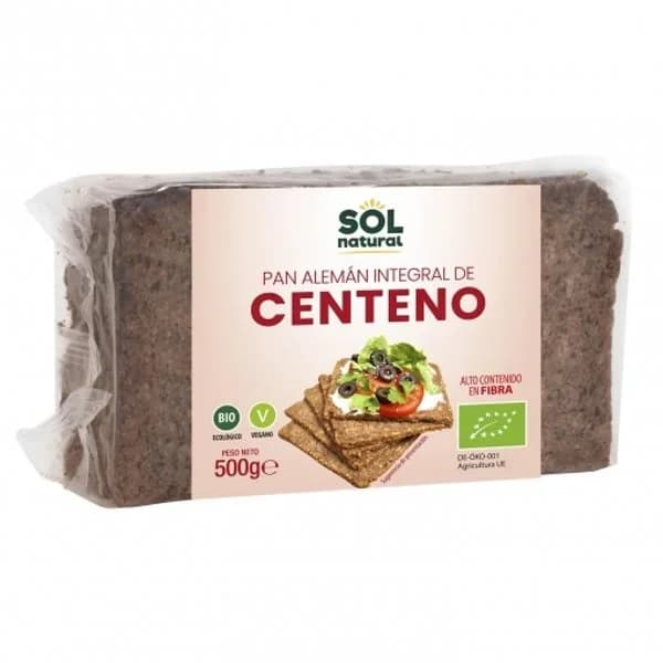 Pan alemán centeno ecológico Sol Natural 500 g. - 0.5 kg - Imagen del producto en Findit