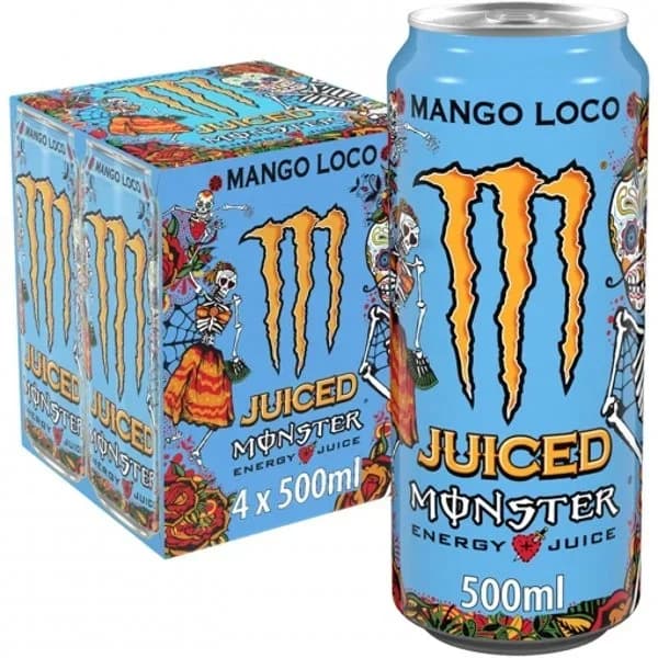 Monster Juiced Bebida Energética mango loco pack 4 latas 50 l. - 2 l - Imagen del producto en Findit