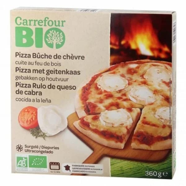 Pizza rulo de queso de cabra ecológica Carrefour Bio 360 g. - 0.36 kg - Imagen del producto en Findit