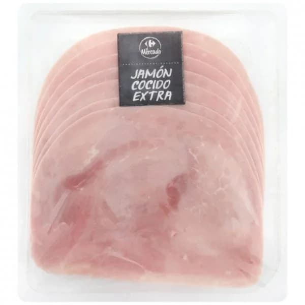 Jamón cocido extra en lonchas Carrefour El Mercado 250 g - 0.25 kg - Imagen del producto en Findit