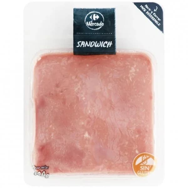 Fiambre de York Sándwich en lonchas Carrefour El Mercado sin gluten 300 g - 0.3 kg - Imagen del producto en Findit