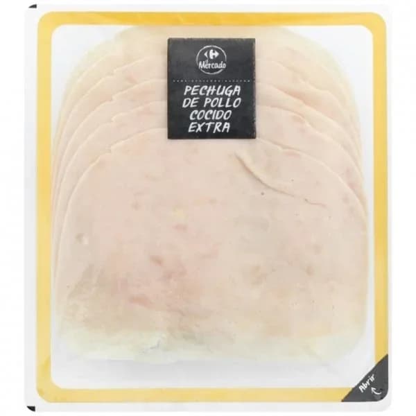Pechuga de Pollo Cocida en lonchas Carrefour El Mercado 200 g - 0.2 kg - Imagen del producto en Findit