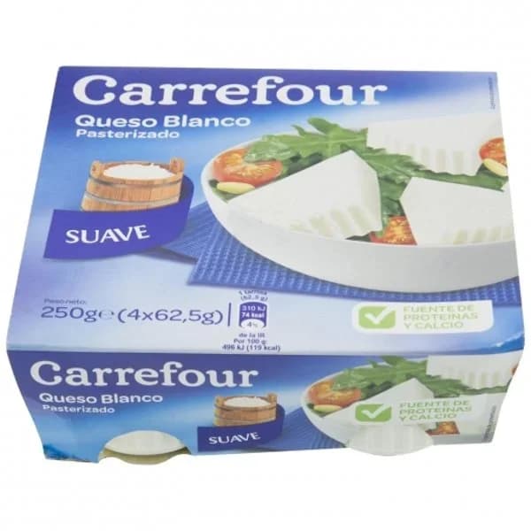 Queso fresco de Burgos Carrefour pack de 4 unidades de 62,5 g. - 1 ud - Imagen del producto en Findit