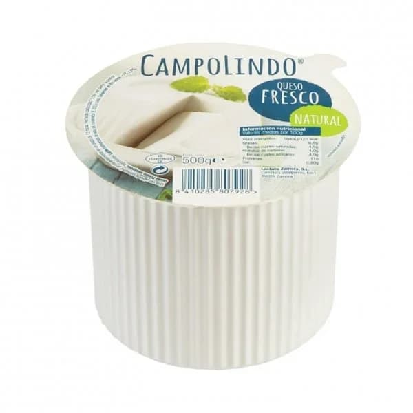 Queso fresco natural Campolindo 500 g. - 0.5 kg - Imagen del producto en Findit