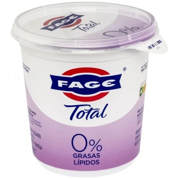 Yogur colado desnatado natural receta griega sin azúcar añadido Fage Total 1 kg. - 1 kg - Imagen del producto en Findit