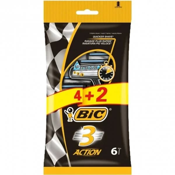 Maquinillas desechables Action 3 Bic 4 ud. - 4.01 ud - Imagen del producto en Findit