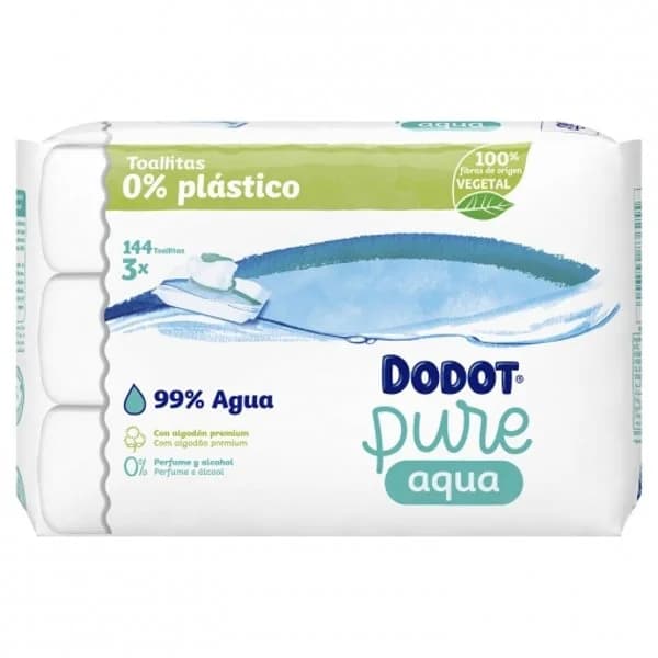 Toallitas Pure Aqua Dodot 144 ud. - 144.14 ud - Imagen del producto en Findit