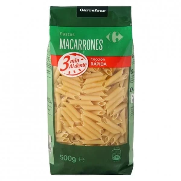 Macarrones cocción rápida Carrefour 500 g. - 0.5 kg - Imagen del producto en Findit