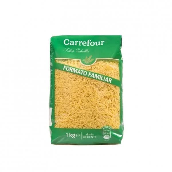 Pasta fideo cabellín Carrefour 1 kg. - 1 kg - Imagen del producto en Findit