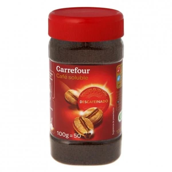 Café soluble mezcla descafeinado Carrefour Classic 100 g. - 0.1 kg - Imagen del producto en Findit