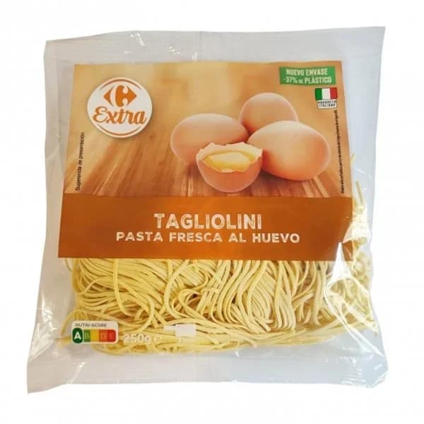 Pasta fresca al huevo tagliolini Carrefour Extra 250 g. - 0.25 kg - Imagen del producto en Findit