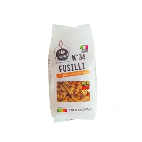 Fusilli italiano Original Carrefour 500 g. - 0.5 kg - Imagen del producto en Findit
