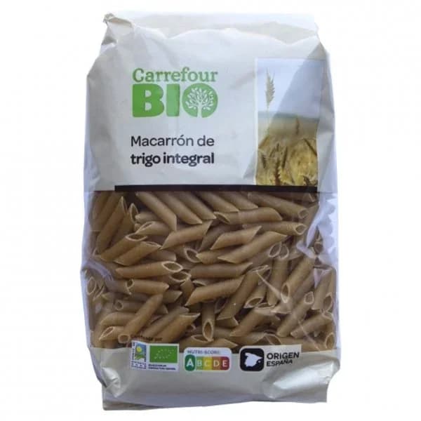 Pasts macarrón integral ecológico Carrefour Bio 500 g. - 0.5 kg - Imagen del producto en Findit