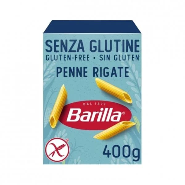 Pasta macarrones penne rigate Barilla sin gluten 400 g. - 0.4 kg - Imagen del producto en Findit