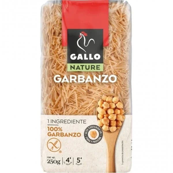 Fideos de garbanzo Gallo Nature sin gluten 250 g. - 0.25 kg - Imagen del producto en Findit