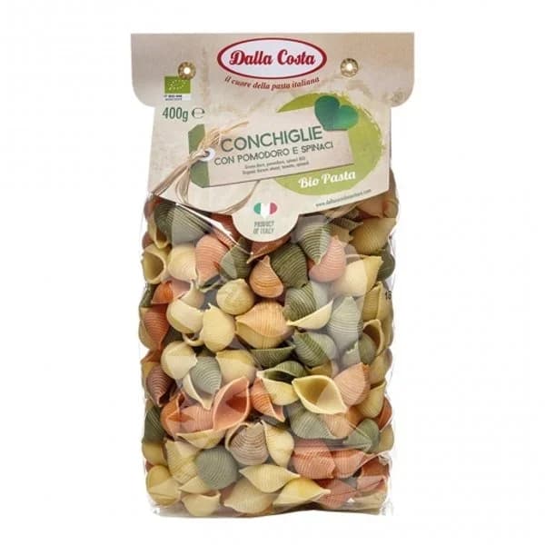 Conchas con pomodoro y espinacas ecológicas Dalla Costa 400 g. - 0.4 kg - Imagen del producto en Findit