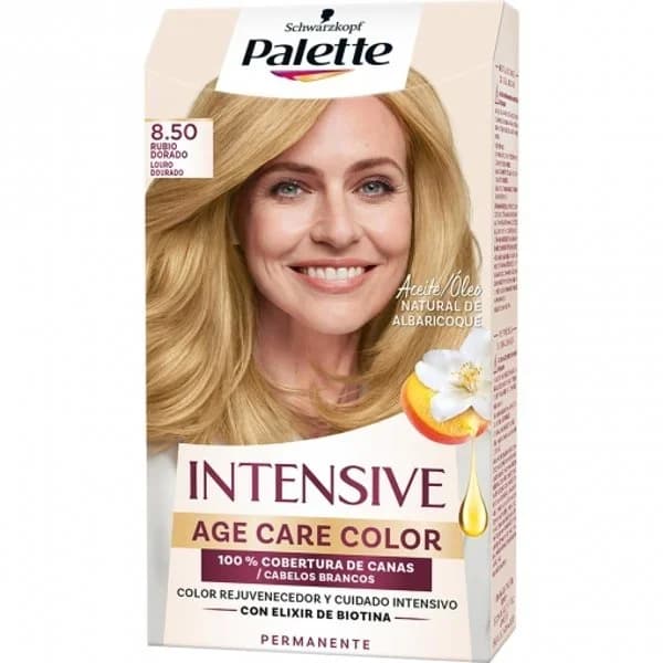 Tinte permanente nº 8.50 rubio dorado Intensive Age Care Color Palette Schwarzkopf 1 ud. - 1 ud - Imagen del producto en Findit