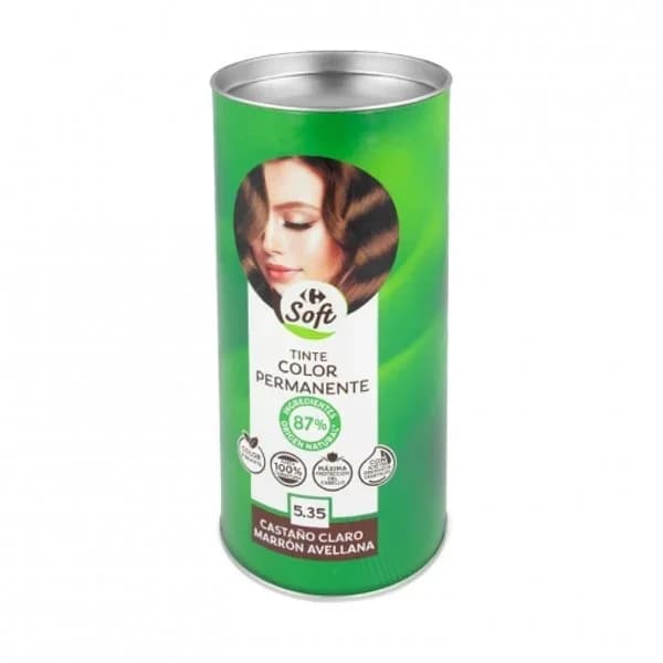 Tinte color permanente nº 5.35 castaño claro marrón avellana Carrefour Soft 1 ud. - 1 ud - Imagen del producto en Findit
