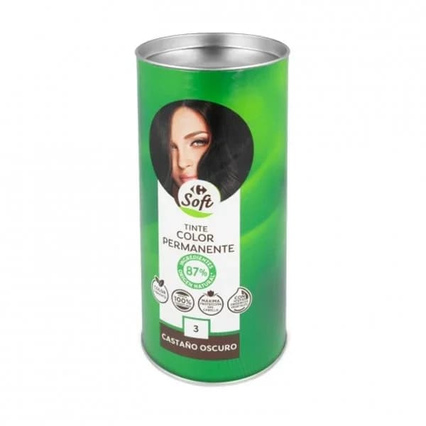 Tinte color permanente nº 3 castaño oscuro Carrefour Soft 1 ud. - 1 ud - Imagen del producto en Findit