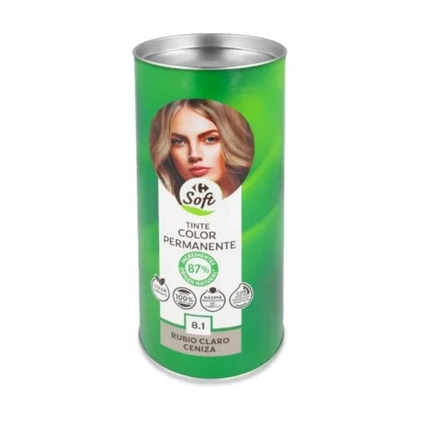 Tinte color permanente nº 8.1 rubio claro ceniza Carrefour Soft 1 ud. - 1 ud - Imagen del producto en Findit